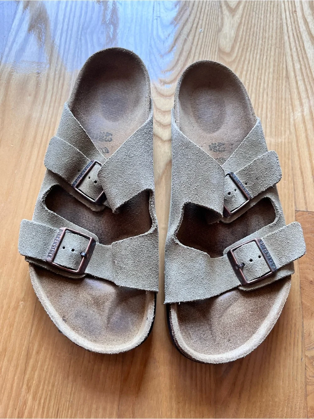 Birkenstock Brown Suede Adjustable Strap Sandals mens EU 43 US 10